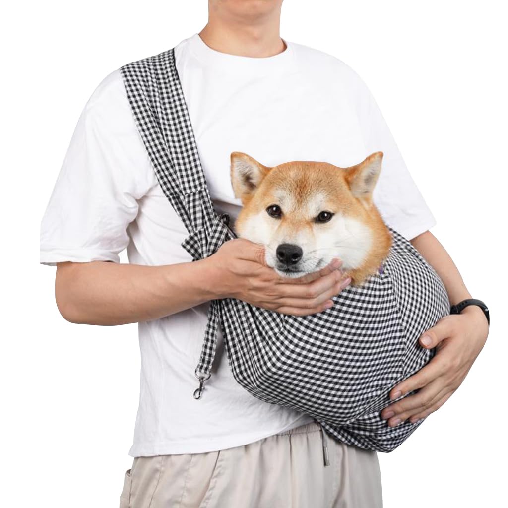 Qpets Small Dog Carrier Bag, Foldable Outdoor Cat Dog Backpack Sling Bag, Crossbody Pet Bag Adjustable Strap Dog Carrier Bag with Snap Button Shoulder Bag (Suitable for 7.5kg Below) Qpets Small Dog Carrier Bag, Foldable Outdoor Cat Dog Backpack Sling Bag, Crossbody Pet Bag Adjustable Strap Dog Carrier Bag with Snap Button Shoulder Bag (Suitable for 7.5kg Below)